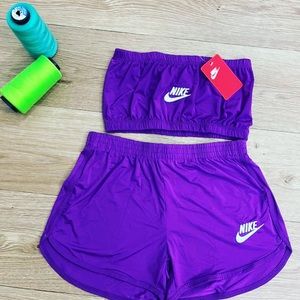 Nike crop tops short sets